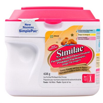 【加拿大直邮】雅培奶粉一段 Similac 牛奶蛋白部分水解 638g 一段2罐装