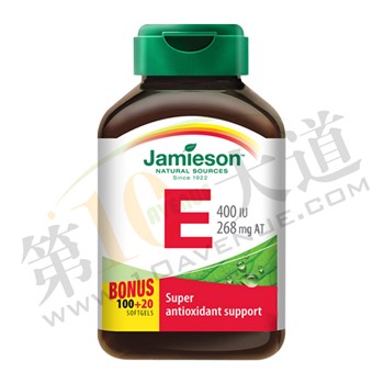 【加拿大直邮】健美生/Jamieson  天然维生素E 软胶囊 