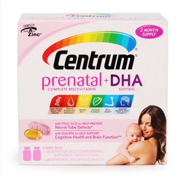 【加拿大直邮】善存Centrum孕妇 复合维生素+DHA套装120粒